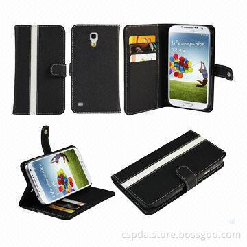 New arrival PU leather case wallet folio leather case for Samsung Galaxy S4